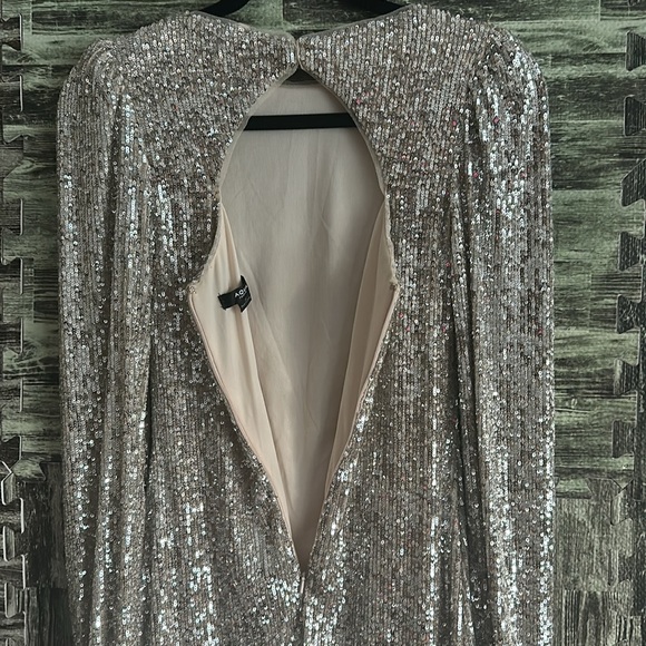 Gold Small sequined Dress Aqua Formal Size 2 NWOT - Picture 5 of 11